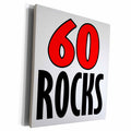 3dRose EvaDane - Funny Quotes - 60 Rocks. Red. - Museum Grade Canvas Wrap (cw_193354)