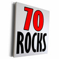 3dRose EvaDane - Funny Quotes - 70 Rocks. Red. - Museum Grade Canvas Wrap (cw_193356)