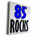 3dRose EvaDane - Funny Quotes - 85 Rocks. Blue. - Museum Grade Canvas Wrap (cw_193370)