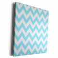 3dRose EvaDane - Prints - Aqua and White Chevron. - Museum Grade Canvas Wrap (cw_193380)