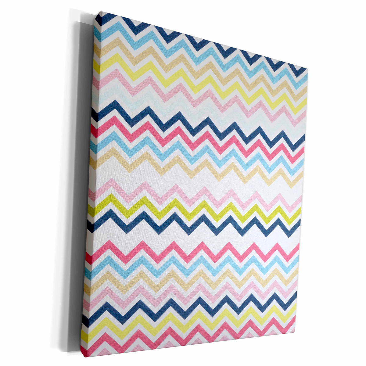 3dRose EvaDane - Prints - Multicolor Chevron. - Museum Grade Canvas Wrap (cw_193381)