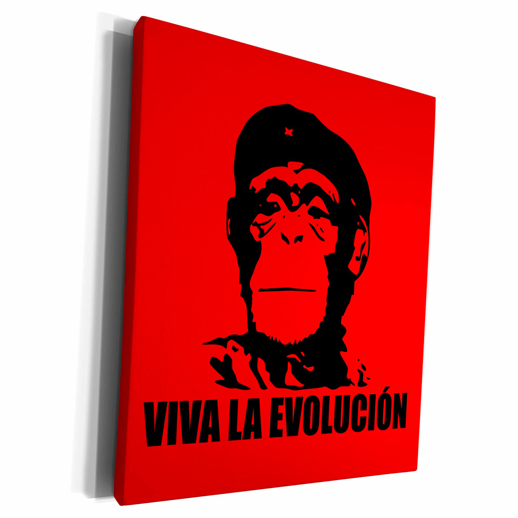 3dRose EvaDane - Quotes - Viva La Evolucion. - Museum Grade Canvas Wrap (cw_193385)