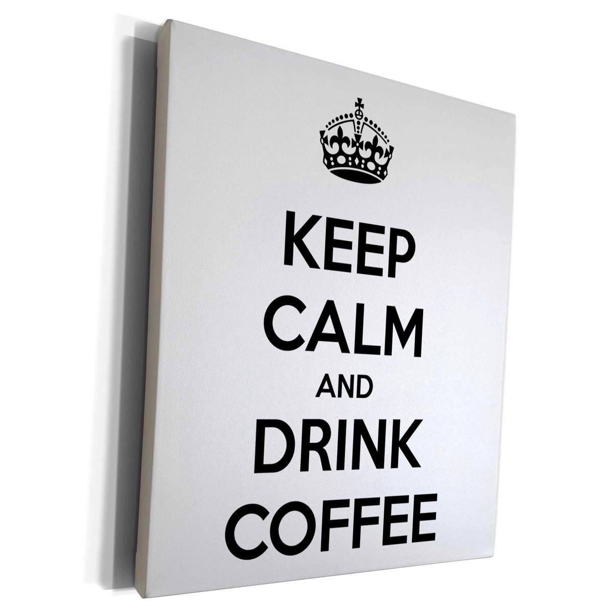 3dRose EvaDane - Funny Quotes - Keep calm and drink coffee. - Museum Grade Canvas Wrap (cw_193602)