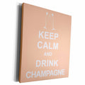 3dRose Keep calm and drink champagne. - Museum Grade Canvas Wrap (cw_193603)