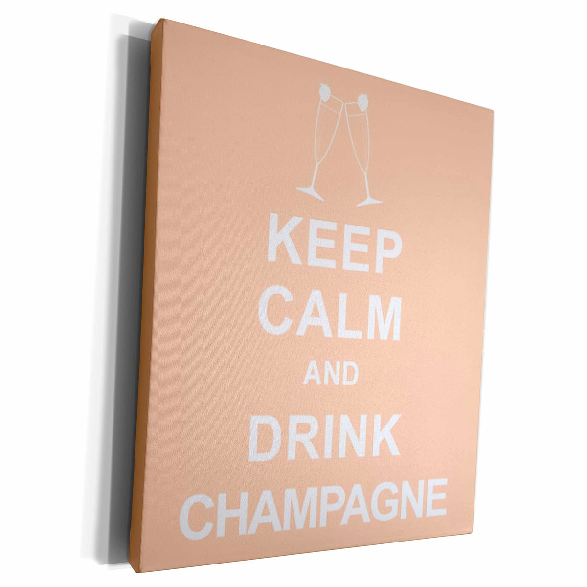 3dRose Keep calm and drink champagne. - Museum Grade Canvas Wrap (cw_193603)