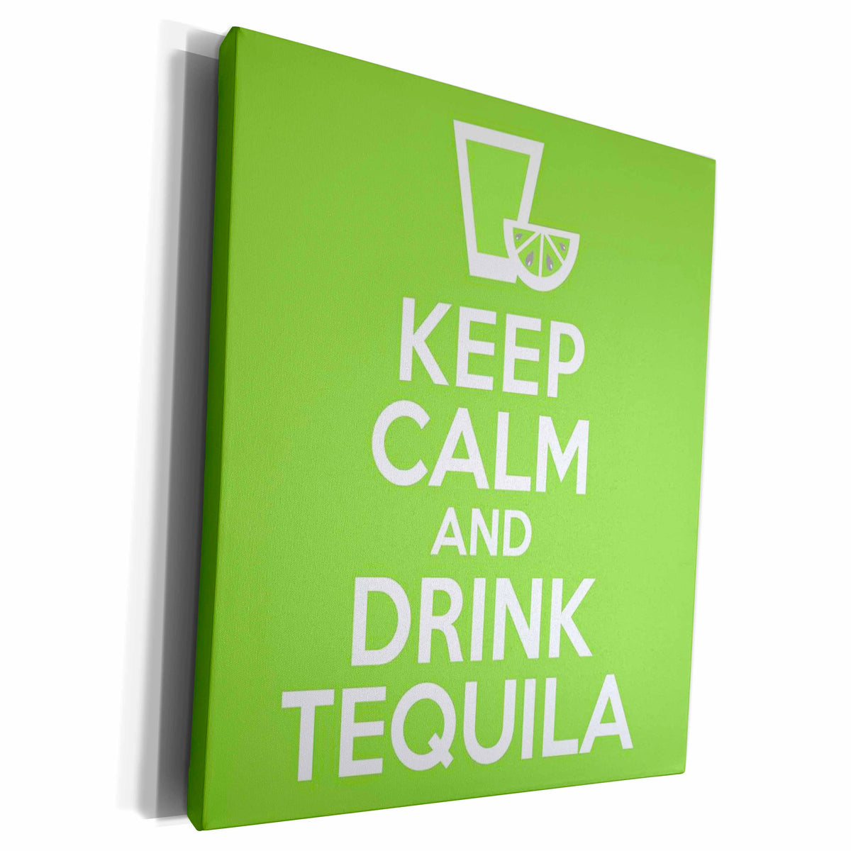 3dRose EvaDane - Funny Quotes - Keep calm and drink tequila. - Museum Grade Canvas Wrap (cw_193604)