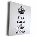 3dRose EvaDane - Funny Quotes - Keep calm and drink vodka. - Museum Grade Canvas Wrap (cw_193605)