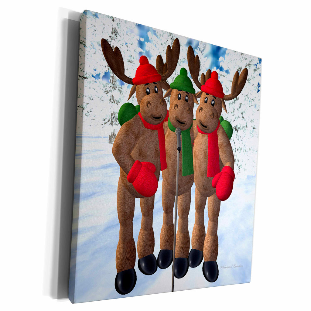 3dRose Singing in the Snow - Museum Grade Canvas Wrap (cw_19365)
