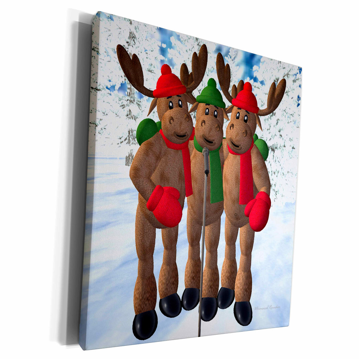 3dRose Singing in the Snow - Museum Grade Canvas Wrap (cw_19365)