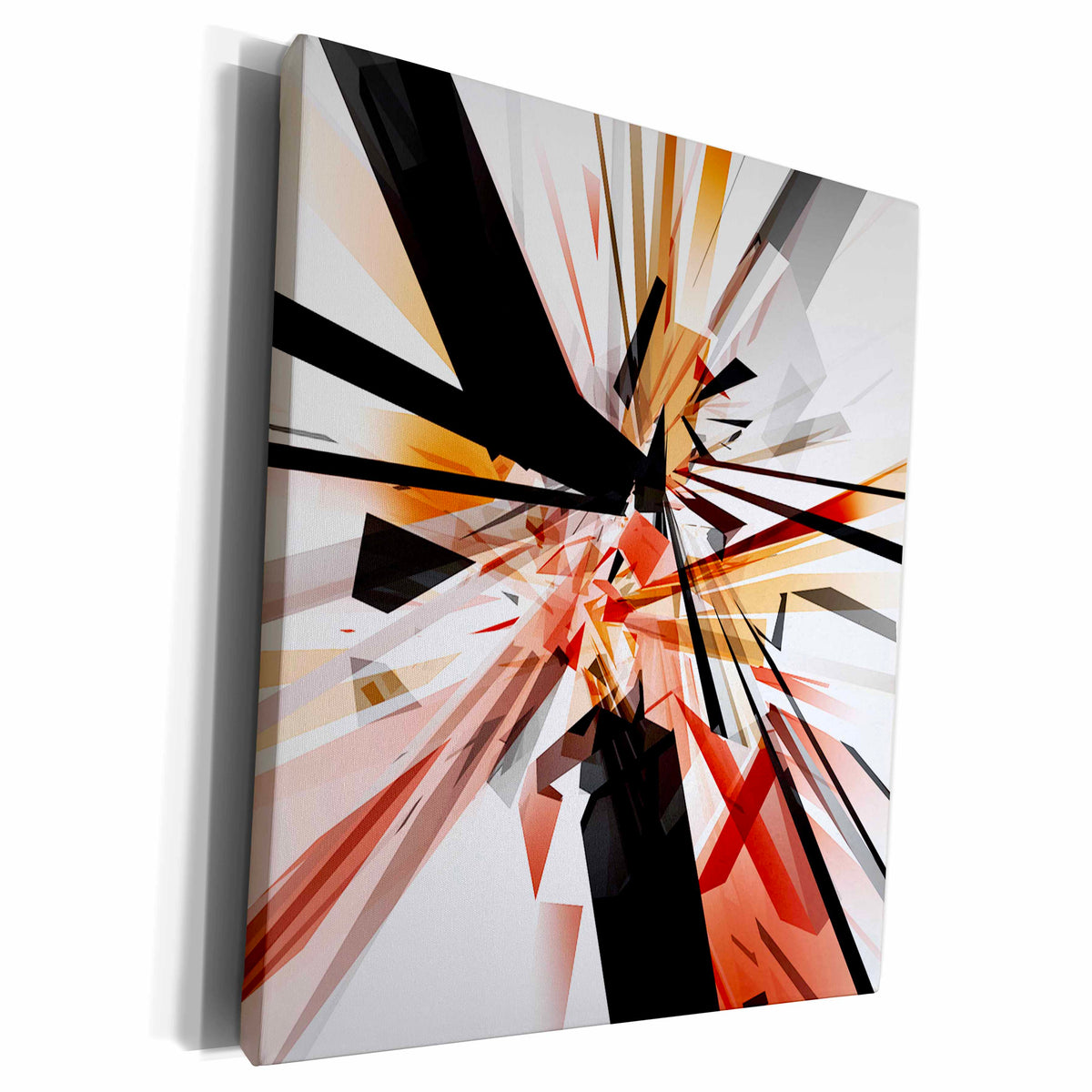 3dRose Tangled Rectangles 1 abstract geometric digital art in... - Museum Grade Canvas Wrap (cw_19425)