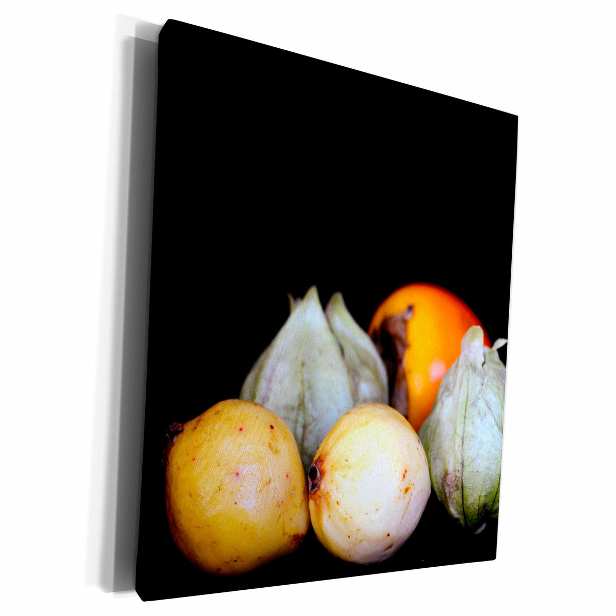 3dRose tomatillo persimmon and guava - Museum Grade Canvas Wrap (cw_194434)