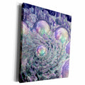 3dRose Spectral Universe reflective silver space scene with... - Museum Grade Canvas Wrap (cw_19451)