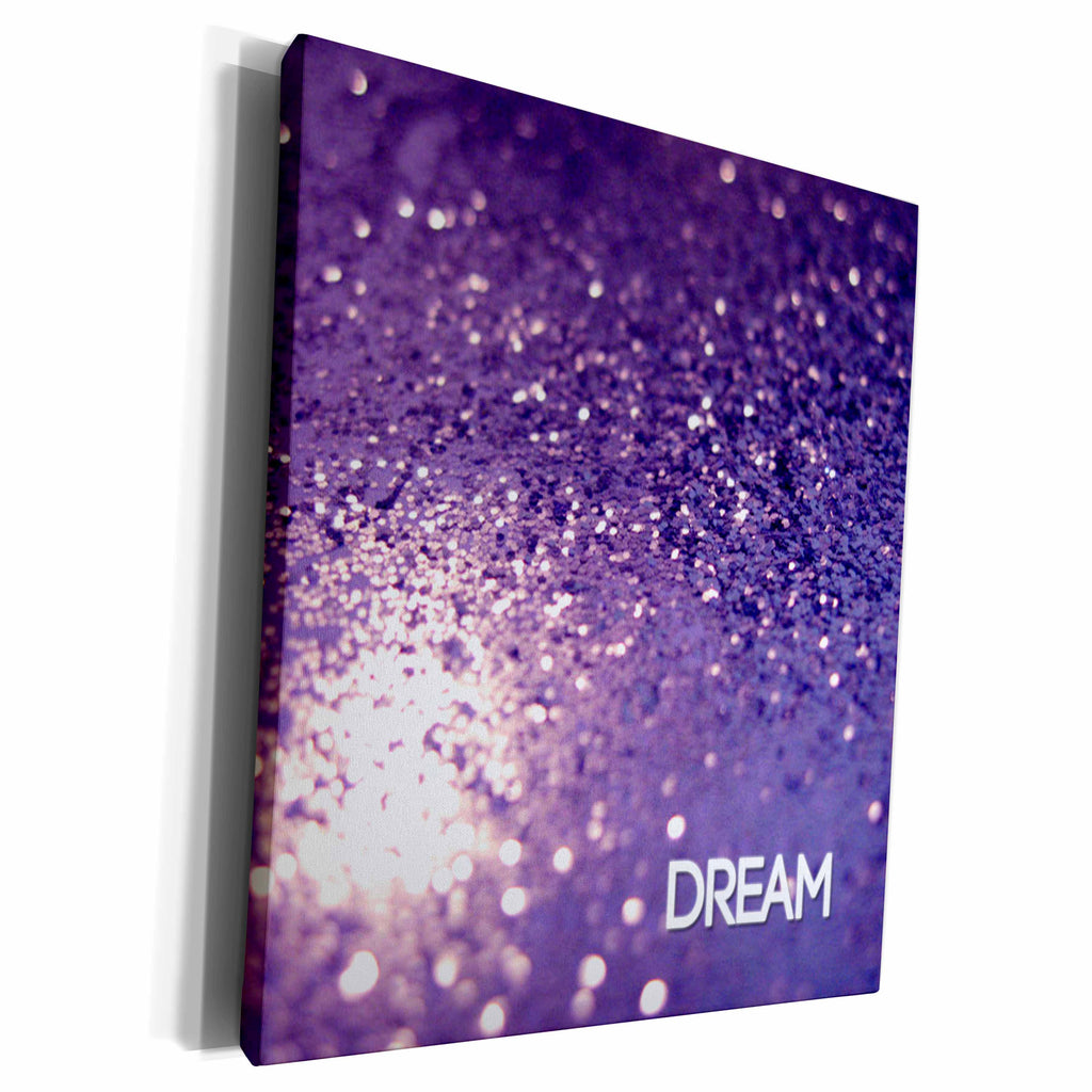 3dRose Mauve glitter background - Museum Grade Canvas Wrap (cw_194531)