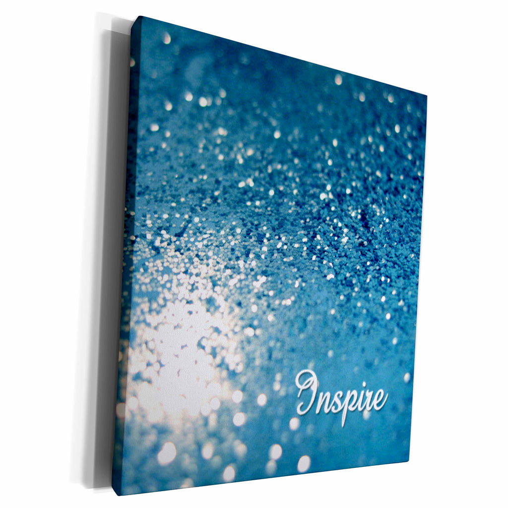 3dRose Light blue glitter background - Museum Grade Canvas Wrap (cw_194532)
