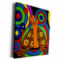 3dRose Colorful Turtle Art Abstract - Museum Grade Canvas Wrap (cw_195265)