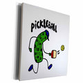3dRose Funny Pickle Playing Pickle Ball - Museum Grade Canvas Wrap (cw_195269)