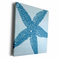 3dRose PS Beach - Blue Starfish - Museum Grade Canvas Wrap (cw_195680)