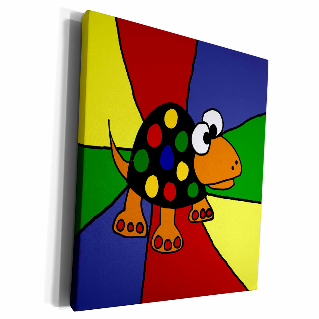 3dRose Colorful Spotted Turtle Art - Museum Grade Canvas Wrap (cw_196073)