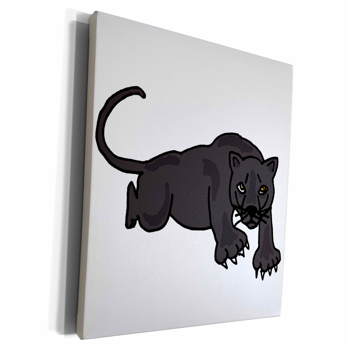 3dRose Leaping Panther Art - Museum Grade Canvas Wrap (cw_196088)