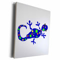 3dRose Blue Spotted Gecko Lizard Art - Museum Grade Canvas Wrap (cw_196094)