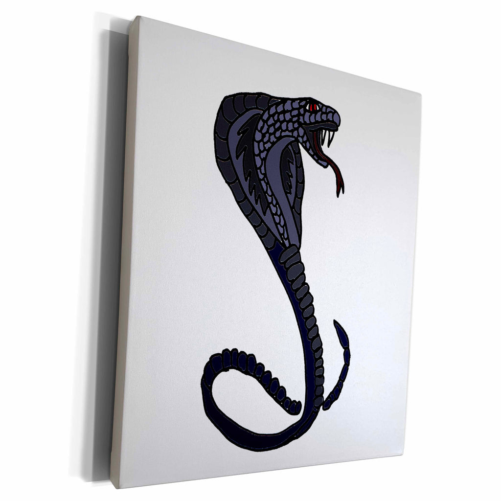 3dRose Awesome Cobra Snake - Museum Grade Canvas Wrap (cw_196096)