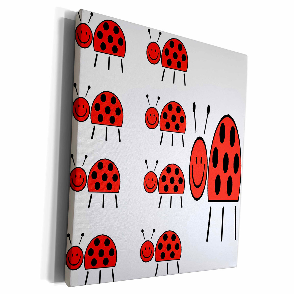 3dRose Florene Children s Art - Ladybug - Museum Grade Canvas Wrap (cw_19988)