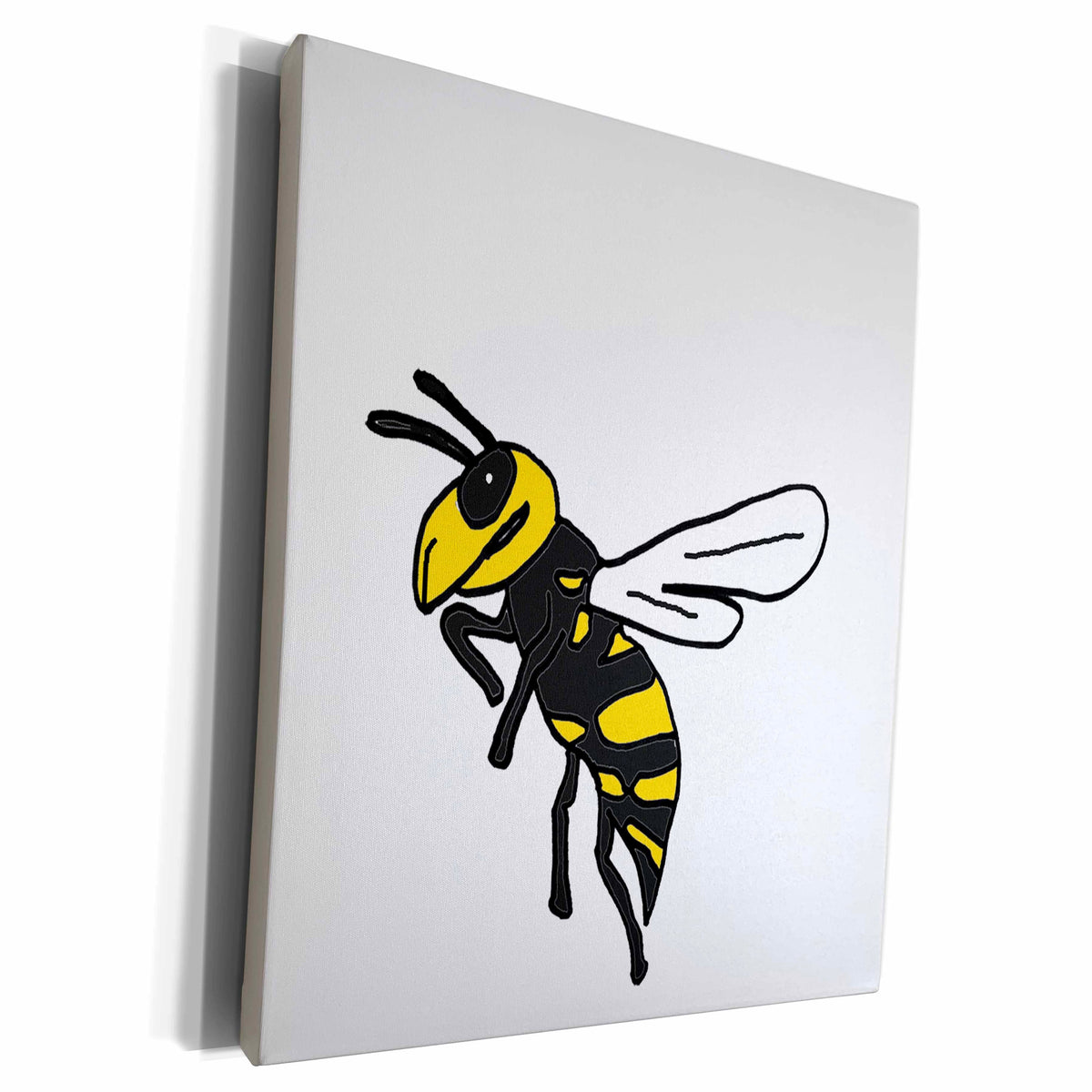 3dRose Cool Yellow Jacket Flying Design - Museum Grade Canvas Wrap (cw_200084)