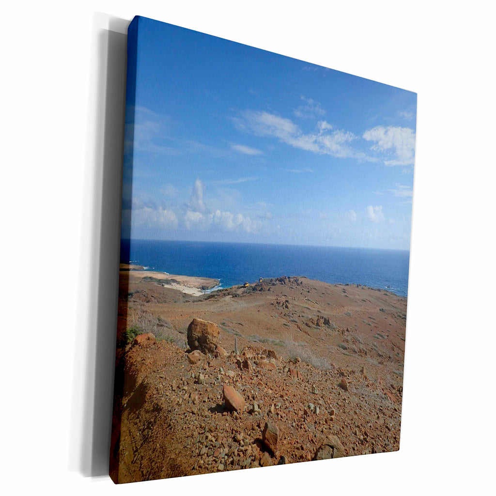 3dRose BrooklynMeMe Fish - Mountain Ocean View - Museum Grade Canvas Wrap (cw_200902)