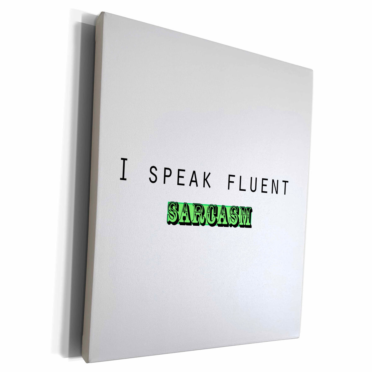 3dRose I speak fluent sarcasm - Museum Grade Canvas Wrap (cw_200912)