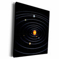 3dRose Our solar system with all the planets - Museum Grade Canvas Wrap (cw_200937)