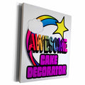 3dRose Shooting Star Rainbow Awesome Cake Decorator - Museum Grade Canvas Wrap (cw_201236)