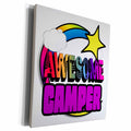 3dRose Shooting Star Rainbow Awesome Camper - Museum Grade Canvas Wrap (cw_201237)