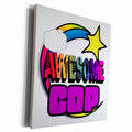 3dRose Shooting Star Rainbow Awesome Cop - Museum Grade Canvas Wrap (cw_201254)