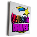 3dRose Shooting Star Rainbow Awesome Driver - Museum Grade Canvas Wrap (cw_201278)