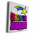 3dRose Shooting Star Rainbow Awesome Juggler - Museum Grade Canvas Wrap (cw_201340)