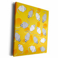 3dRose Ancello Different Pattern - Funny mice on Cheese - Museum Grade Canvas Wrap (cw_201659)