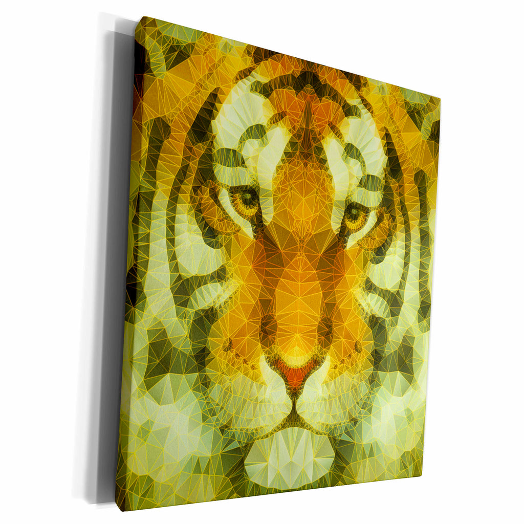 3dRose Ancello Abstract Animals - Abstract Tiger - Museum Grade Canvas Wrap (cw_201664)