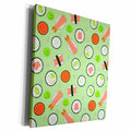 3dRose Cute Green Sushi Pattern - Museum Grade Canvas Wrap (cw_201726)