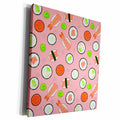 3dRose Cute Pink Sushi Pattern - Museum Grade Canvas Wrap (cw_201727)