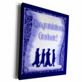 3dRose Congratulations Graduate Blue - Museum Grade Canvas Wrap (cw_20190)