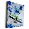 3dRose World War One Biplanes Diving - Museum Grade Canvas Wrap (cw_203160)