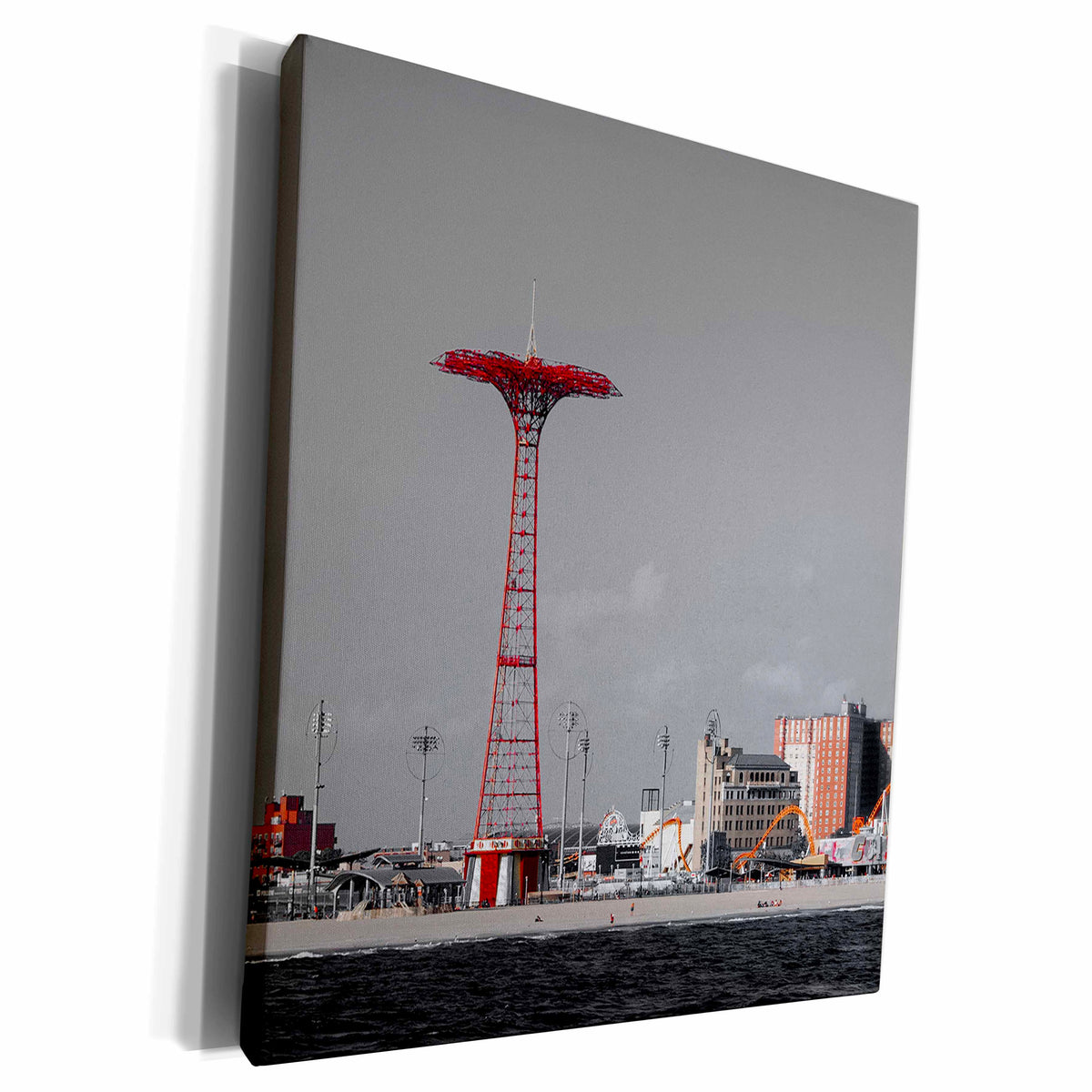 3dRose Coney Island from the water - Museum Grade Canvas Wrap (cw_203174)