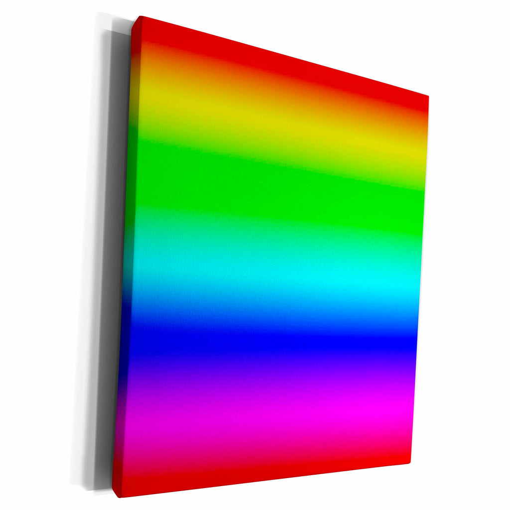 3dRose Rainbow Gradient Horizontal - Museum Grade Canvas Wrap (cw_20364)