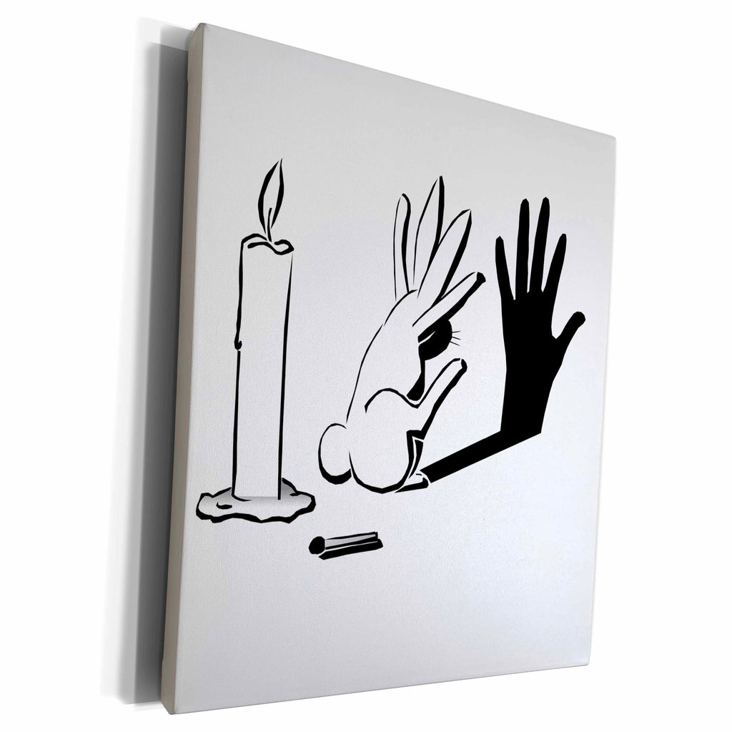 3dRose Shadow Rabbit from our friends at lightillusions.com - Museum Grade Canvas Wrap (cw_205173)