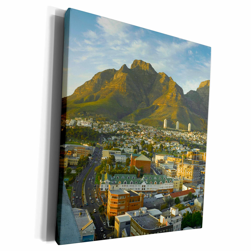3dRose Cape Town cityscape with Table Mountain, Western... - Museum Grade Canvas Wrap (cw_205870)