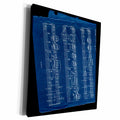 3dRose Midnight Blue Music Notes - Museum Grade Canvas Wrap (cw_20631)