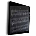 3dRose Midnight Black Music Notes - Museum Grade Canvas Wrap (cw_20633)