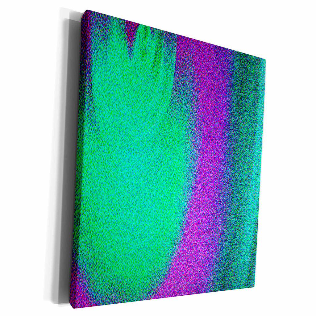 3dRose Yves Creations Abstract - Turquoise Purple Eclipse - Museum Grade Canvas Wrap (cw_20636)
