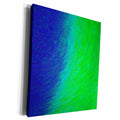 3dRose Yves Creations Abstract - Blue Green Eclipse - Museum Grade Canvas Wrap (cw_20638)