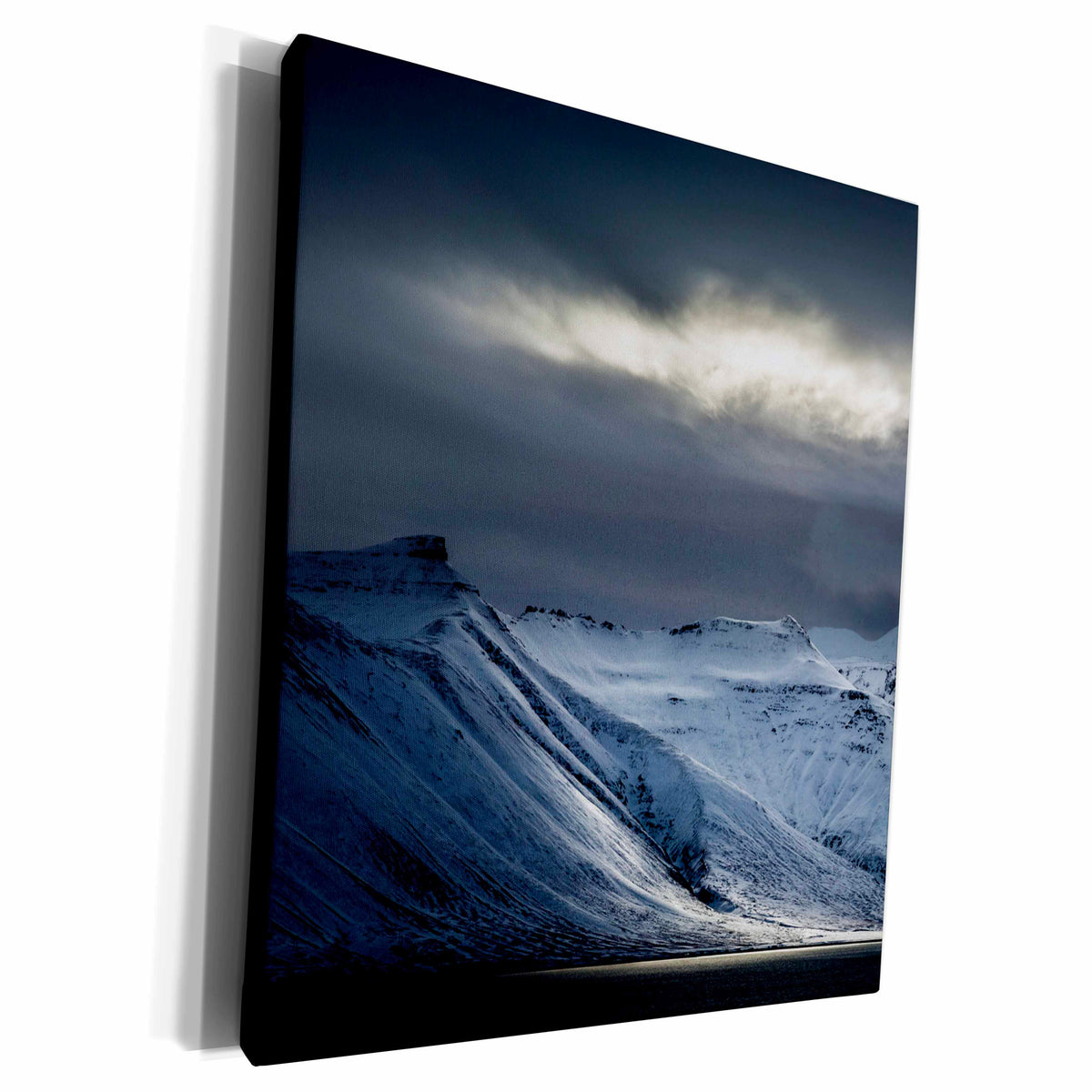 3dRose Iceland. Sunlight bursts through storm clouds. - Museum Grade Canvas Wrap (cw_206454)
